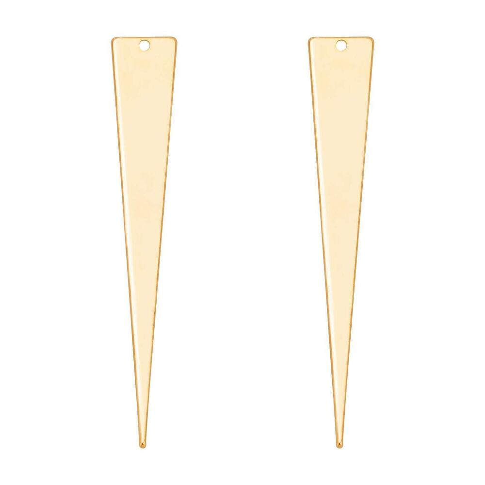 4709 20pcs Gold Triangle Brass Charms 18K Real Gold Plated Pendant Charm